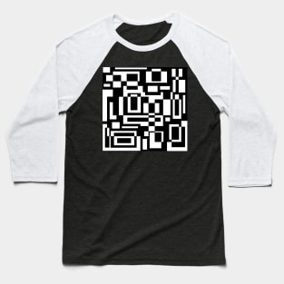 code black and white Baseball T-Shirt